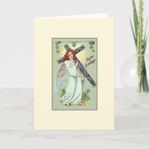 Vintage Angel Påsk Greeting Card Helgkort
