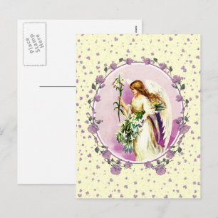 Vintage Angel Religiösa Påsk Helg Vykort