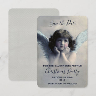 Vintage Angel Retro jul Party Inbjudningar