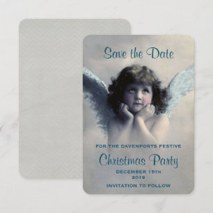 Vintage Angel Retro jul Party Inbjudningar
