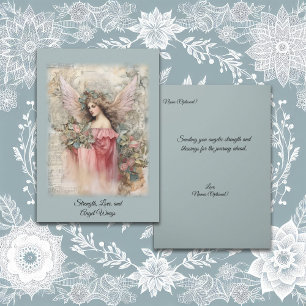 Vintage Ängel Rosa Rosor Kort