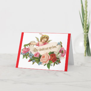Vintage Ängel St. Valentinesdagskort Helgkort