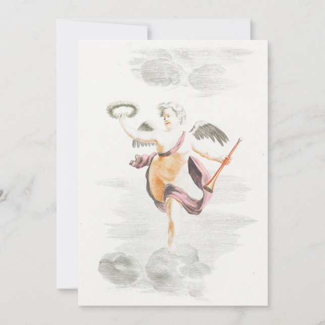 Vintage Angel Valentinkort Julkort (Framsida)