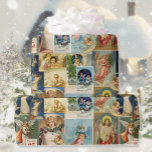 Vintage Angel Viktorian Julkort Collage Presentpapper<br><div class="desc">Mycket söt Papper radbrytning av överlägsen kvalitet</div>