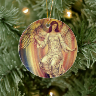 Vintage Angel Vingar Julgransprydnad Keramik