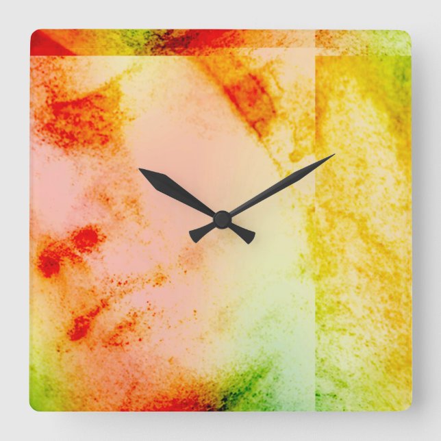 Vintage Angelic Statue Square Wall Clock Fyrkantig Klocka (Framsida)