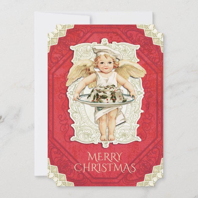 Vintage angelkock - julkaka julkort (Framsida)