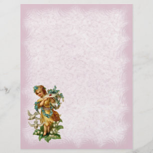 Vintage-änglabrevpapper