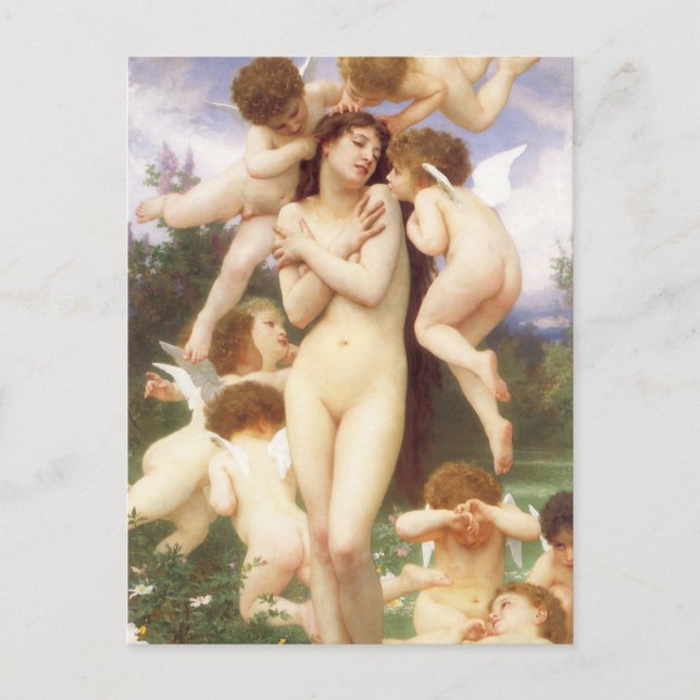 Vintage Änglar, Bouguereau återlämnande av Vår Vykort (Framsida)