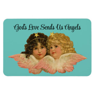 Vintage Änglar Flexible Photo Magnet