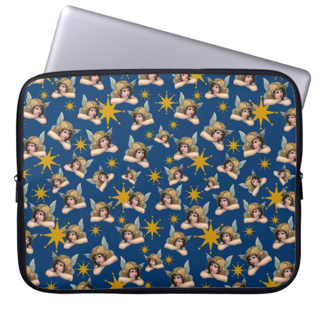 Vintage Änglar & stjärnor Laptop Fodral (Framsidan)