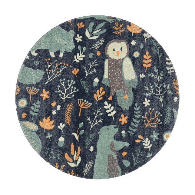 Vintage Animals Blommigt Sömlös Struktur (Framsidan)