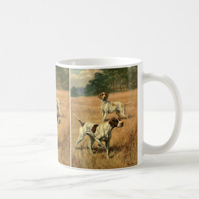 Vintage Animals, Engelska peinter Hunting Hundar Kaffemugg (Höger)