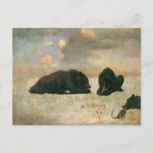 Vintage Animals, Grizzly Bears av Albert Bierstadt Vykort