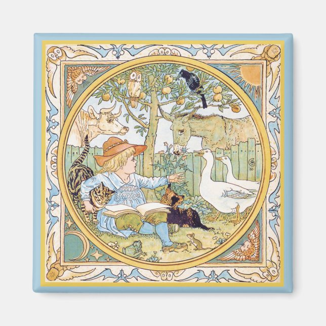 Vintage Animals Magnet (Framsidan)