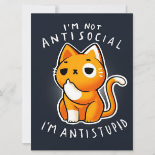 Vintage Anime Cat Art  Cute Gift för Valentineser