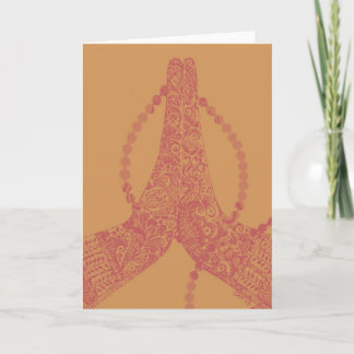 Vintage Anjali Mudra Mehndi Notecard - tom insida Kort