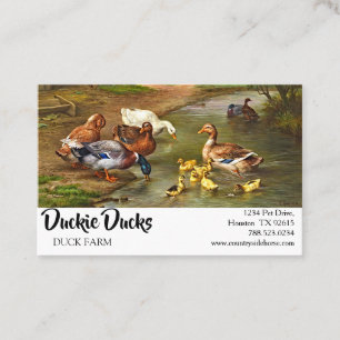 Vintage Anka och Ducklings Boskap Visitkort