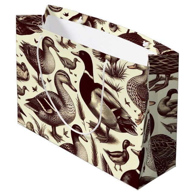 Vintage Anka och Goose Mönster (Baksidan Vinklad)