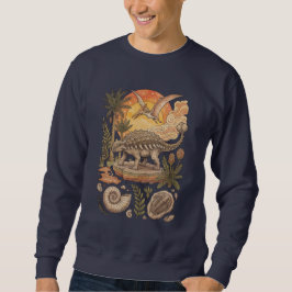 Vintage Ankylosaurus Forhistorisk Lång Ärmad Tröja