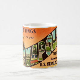 Vintage Annapolis MD Hälsning Kaffemugg