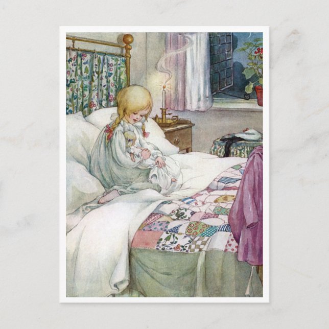 Vintage Anne Anderson Daisy My Docka Vykort (Framsida)