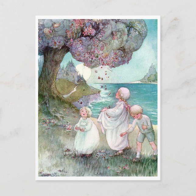 Vintage Anne Anderson Sockerplommonträdet Vykort (Framsida)