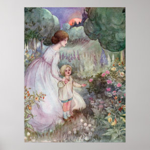 Vintage Anne Andersson Child och Mor Poster
