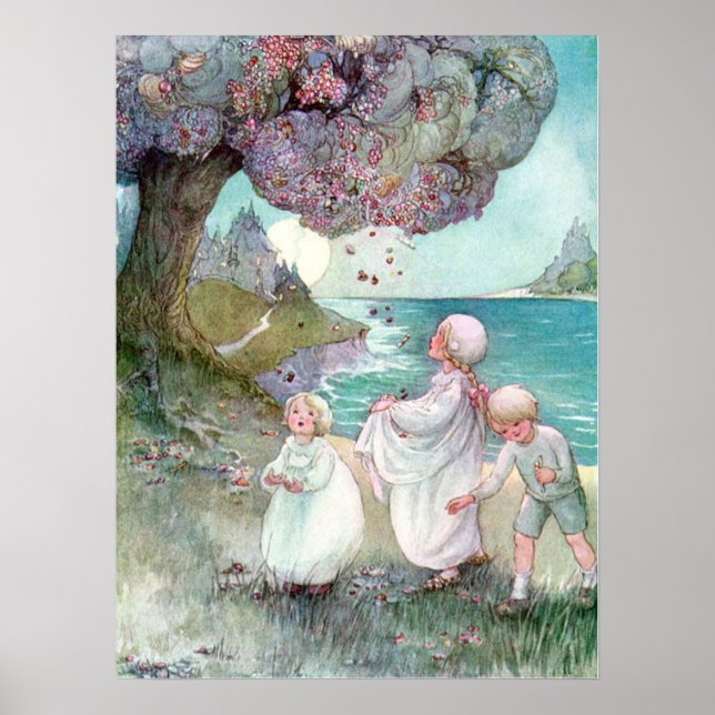 Vintage Anne Andersson Sugarplum Träd Poster (Framsidan)