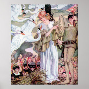 Vintage Anne Andersson Svan Princess Poster