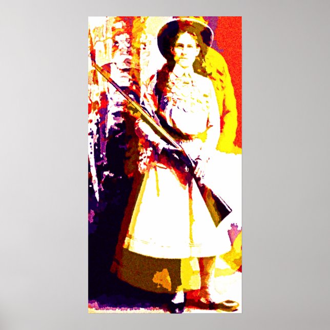 Vintage Annie Oakley Oil Grunge Poster (Framsidan)