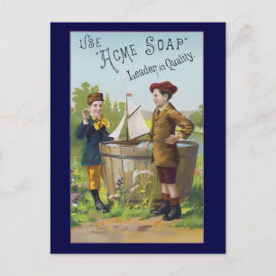 Vintage annons Acme Soap-vykort Vykort
