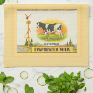 Vintage annons avdunstat Mjölk med kummel Kökshandduk