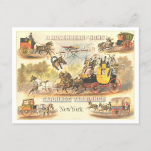 Vintage Annons Carriage Varnish Postcard Vykort
