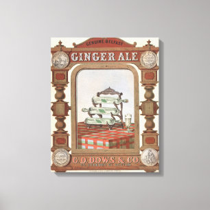 Vintage annons för Belfast Ginger Ale. 2 Canvastryck