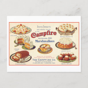 Vintage Annons för Campfire Marshmallow Vykort