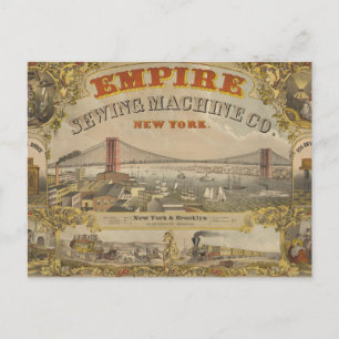 Vintage annons för Empire Sewing Machine Co., New Vykort