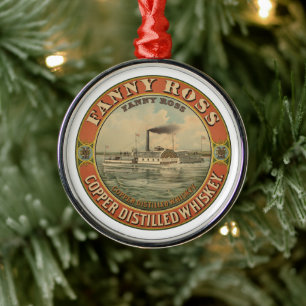 Vintage annons för Fanny Ross Copper Distilled Whi Julgransprydnad Metall