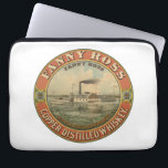 Vintage annons för Fanny Ross Copper Distilled Whi Laptop Fodral<br><div class="desc">Vintage om Fanny Ross-destillerad whisky. Bild av en whiskytunnas etikett som visar en ångbåt som färdas längs en flod med Fanny Ross som är skriven på sidan av båten tvärs över paddlehjulet.</div>