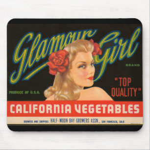 Vintage annons för glamourflickaKalifornien Musmatta