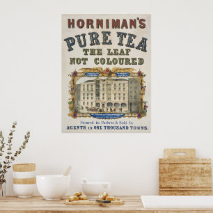 Vintage annons för Hornimans renaste tea Poster