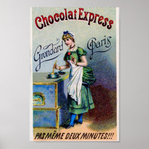 Vintage annons-Fransk-choklad, Poster
