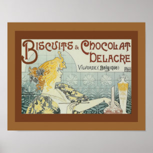 Vintage annons Fransk Cookies Art Poster