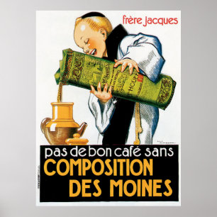 Vintage annons Frere Jacques Coffee Poster