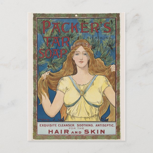 Vintage annons grafikkort vykort (Framsida)