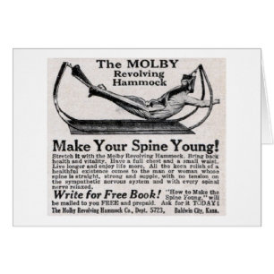 Vintage annons - Molby som kretsar hängmattan, Hälsningskort