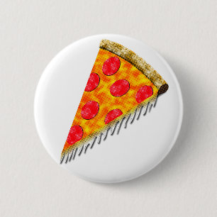 Vintage annons Pizza Slice Knapp