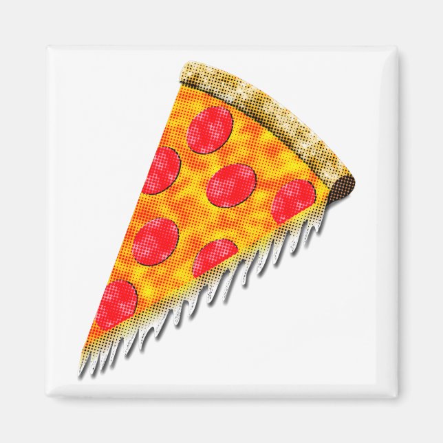 Vintage annons Pizza Slice Magnet (Framsidan)