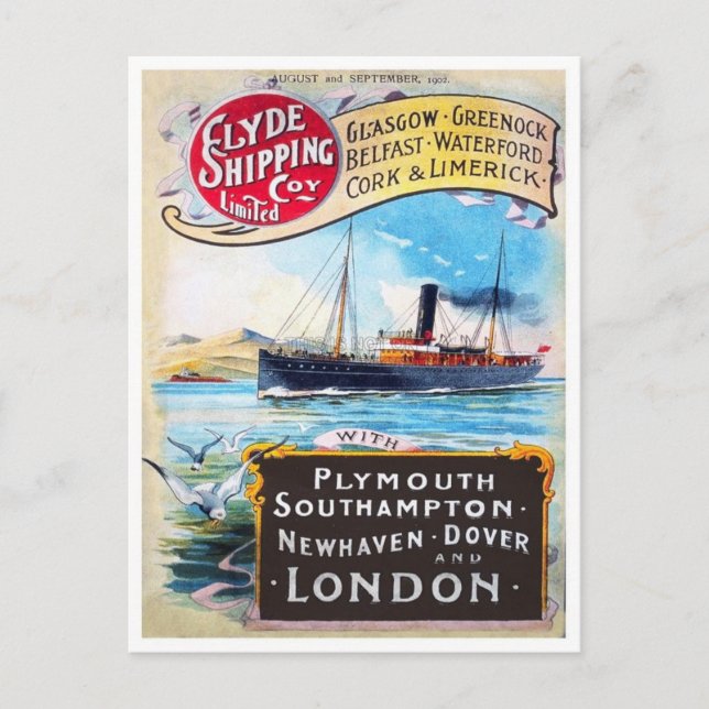 Vintage annons Poster vykort (Framsida)