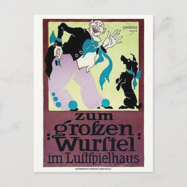 Vintage annons Poster vykort (Framsida)